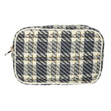 Traveller toilettas box tweed ruit 26x16cm