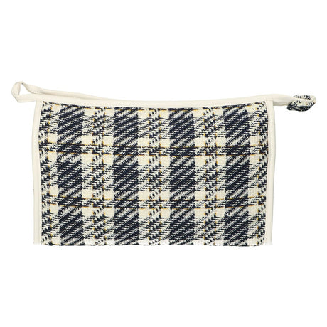 Traveller toilettas tweed ruit 26x16cm