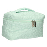 Traveller beautycase bloemen turquoise 24cm x 17cm