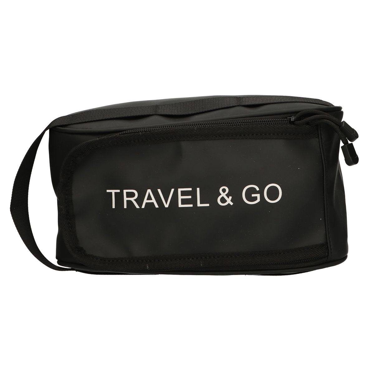 Traveller toilettas travel go zwart 15,5cm x 13,5cm