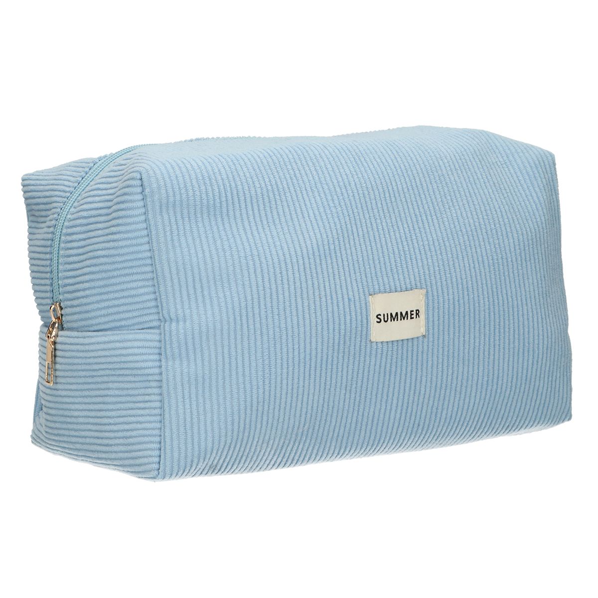 Traveller toilettas rib waterdicht blauw 24,5cm x 18,5cm