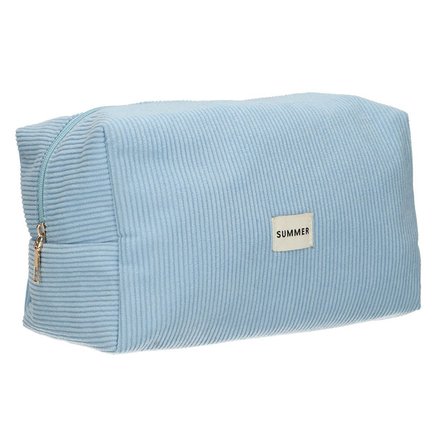 Traveller toilettas rib waterdicht blauw 24,5cm x 18,5cm