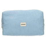 Traveller toilettas rib waterdicht blauw 24,5cm x 18,5cm