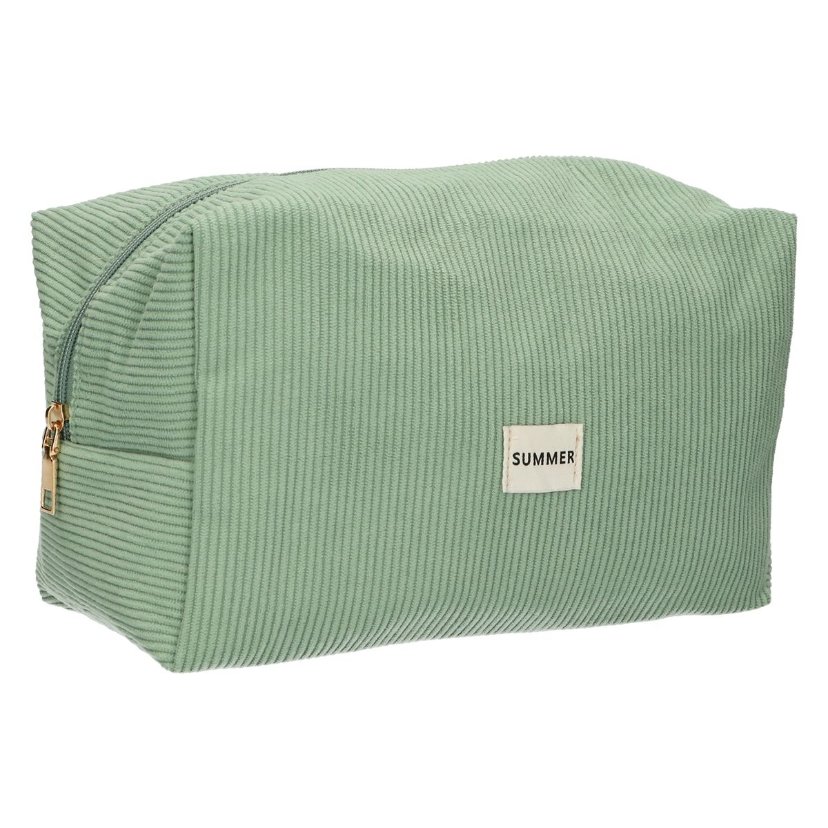 Traveller toilettas rib waterdicht mintgroen 24,5cm x 18,5cm