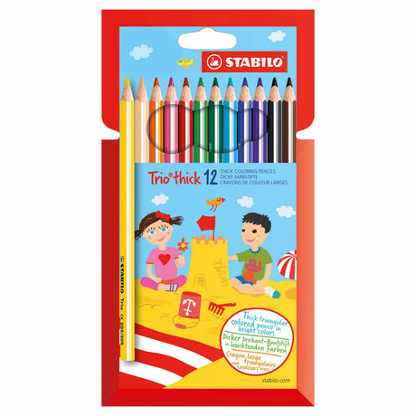 Stabilo trio dik kleurpotlood etui 12 stuks