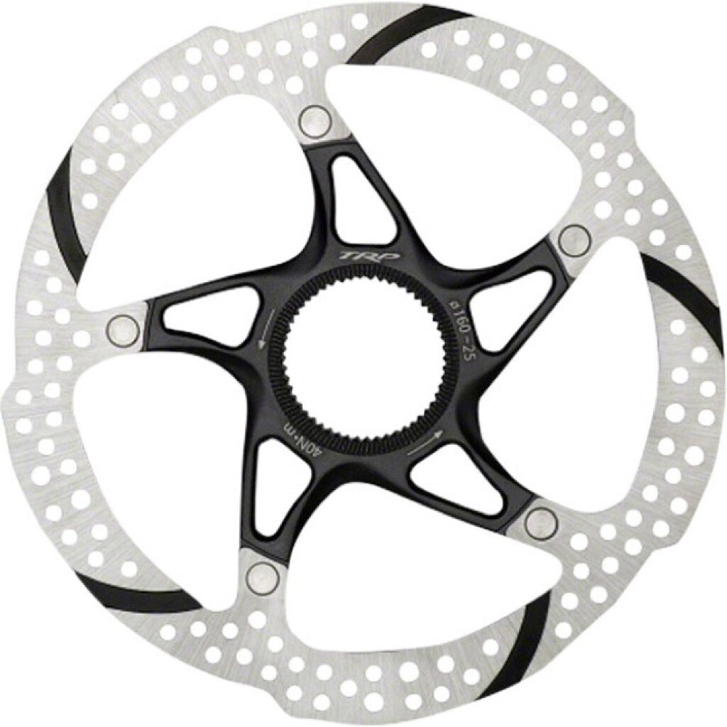 Tektro Brake Disc TRP-25 Centerlock 160mm sølv sort