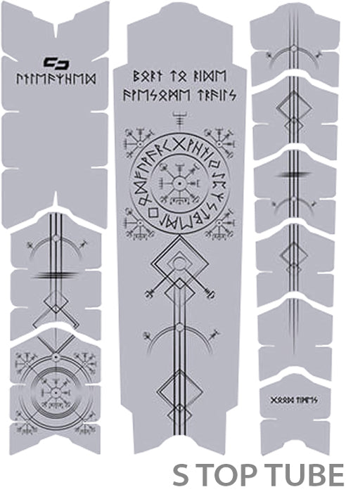 Unleazhed unscratch frame protector film - runes of shred black matt