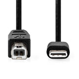 Benel USB-kabel 2M USB-C til USB-B