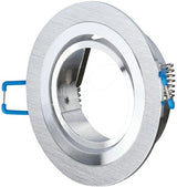 V-tac inbouw spot verstelbaar 50mm rond geborsteld aluminium 5013364