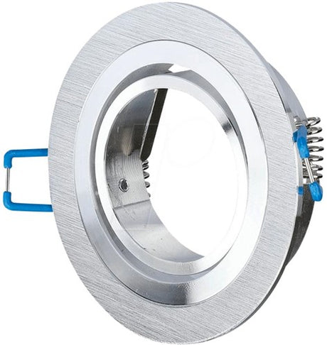 V-tac inbouw spot verstelbaar 50mm rond geborsteld aluminium 5013364