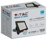 V-tac led bouwlamp 20w 6500k zwart + kabelinvoer - 9332115