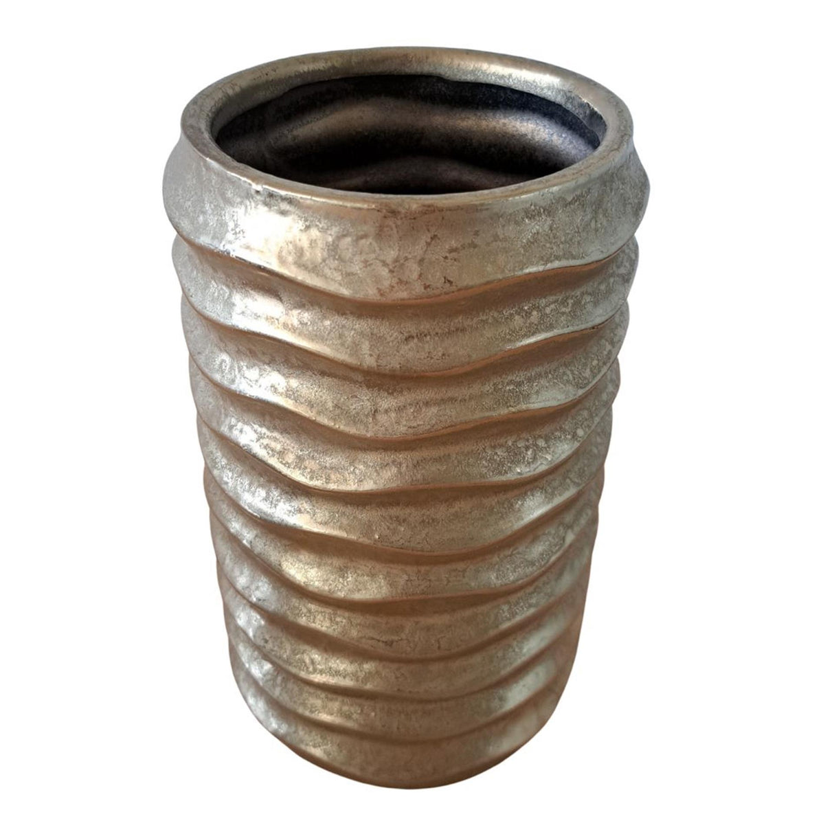 Ptmd bloempot lodas gold 12x12x20cm