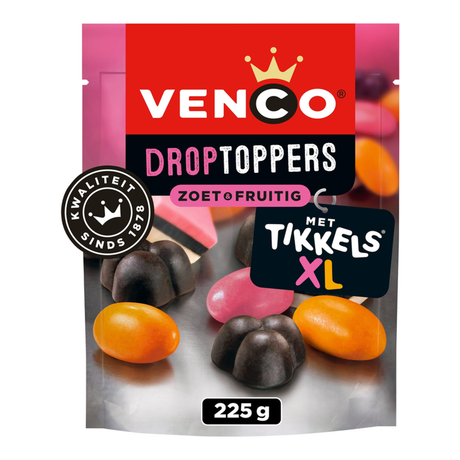 Venco droptoppers fruitig zak (10x 225gr)