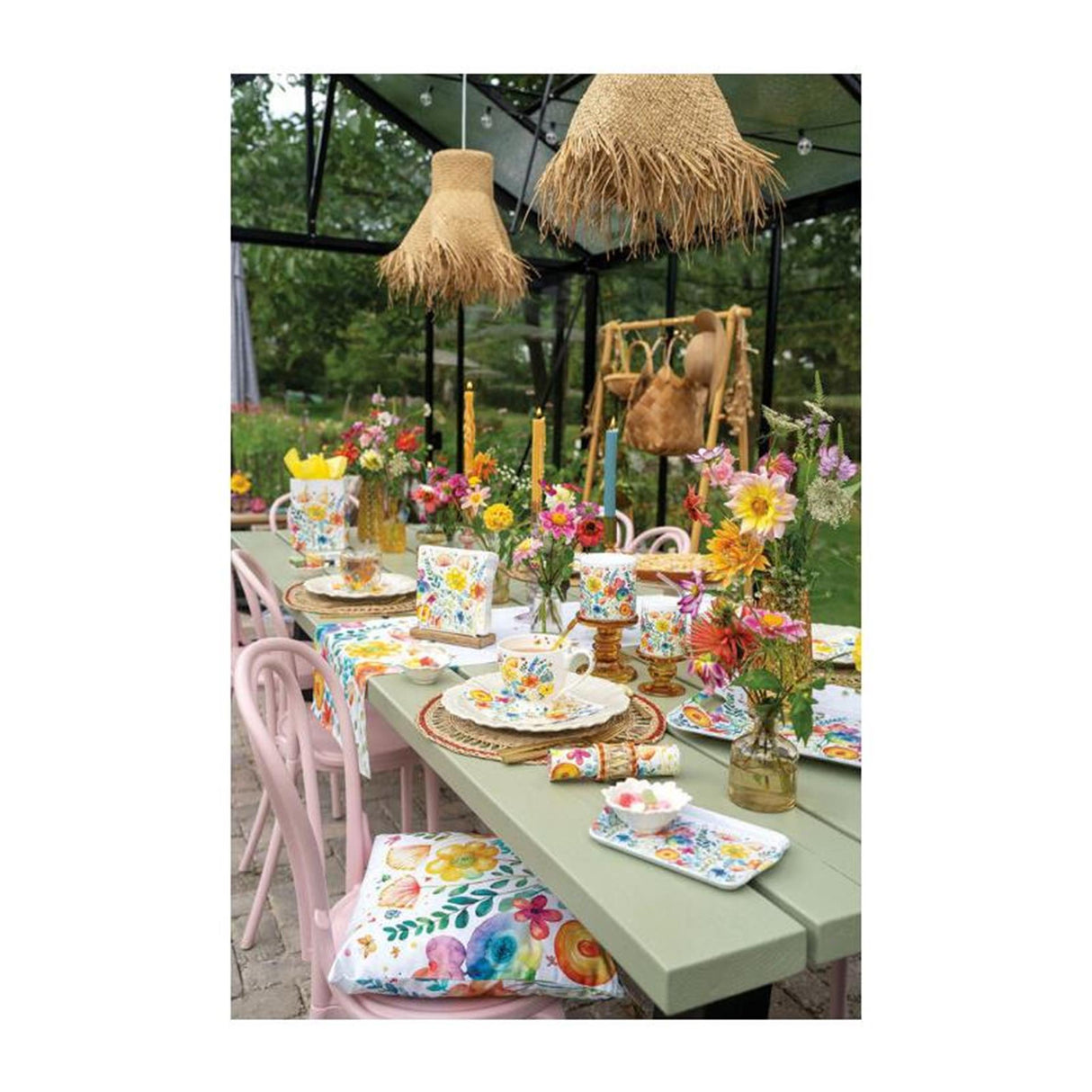 Ambiente servet 25 vibrant spring white