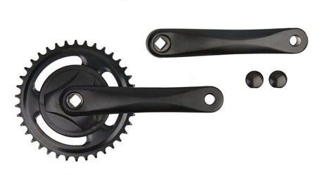 Buzaglo vinty crankstel 38t. met disc zwart 1 8