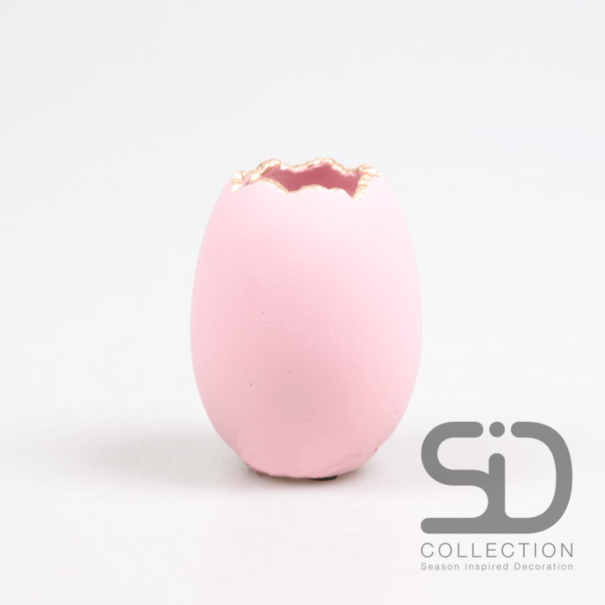 Season inspired decoration vaas ei 7.5x7.5x10cm roze vaas ei 7.5x7.5x10cm roze