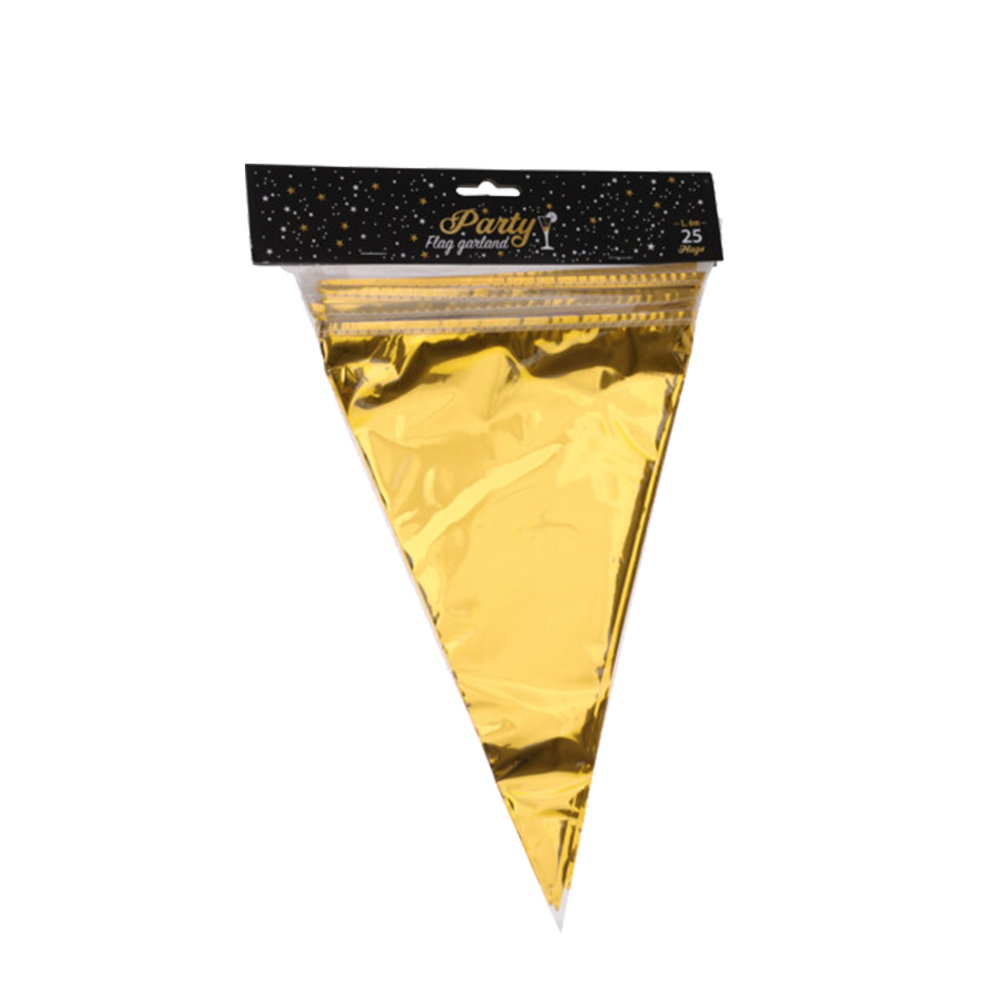 Vlaggenlijn goud 600cm