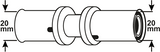Cornat perskoppeling 20x20mm 10st ms-a2 - vrptp500655n