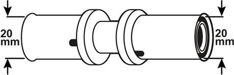 Cornat perskoppeling 20x20mm 10st ms-a2 - vrptp500655n