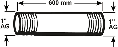 Cornat galva buis mm 1'' 600mm (530) - vzs530160