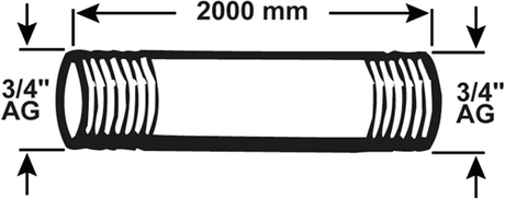Cornat galva buis mm 3 4 2000mm (530) - vzs53034200