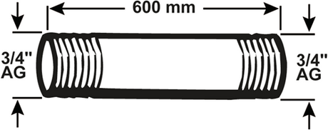 Cornat galva buis mm 3 4 600mm (530) - vzs5303460