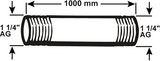 Cornat galva buis mm 5 4 1000mm (530) - vzs53054100