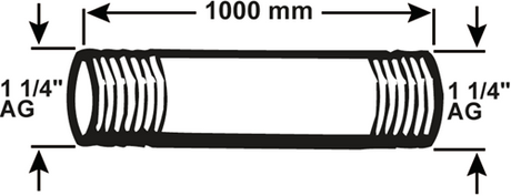 Cornat galva buis mm 5 4 1000mm (530) - vzs53054100