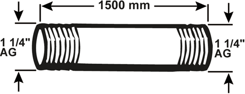 Cornat galva buis mm 5 4 1500mm (530) - vzs53054150
