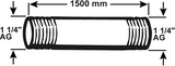 Cornat galva buis mm 5 4 1500mm (530) - vzs53054150