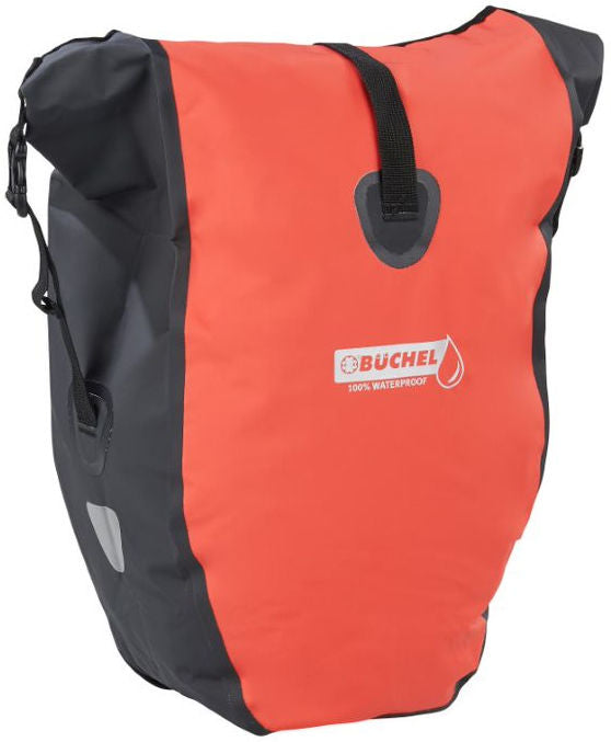 Bruchel -Tasche Single rot Schwarz mit angebrachten