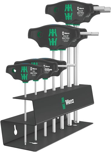 Wera 454 7 hf set 2 | t-greep set binnenzeskant | hex-plus met vasthoudtfunktie | 7-delig - 05023453001