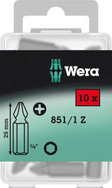 Wera 851 1 z bits phillips, ph 2 x 25 mm (10 bits pro box) - 1 stuk(s) - 05072401001