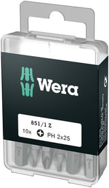 Wera 851 1 z bits phillips, ph 2 x 25 mm (10 bits pro box) - 1 stuk(s) - 05072401001