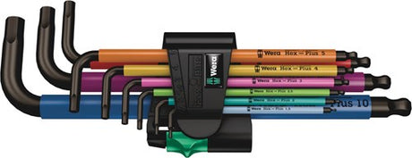 Wera 950 spkl 9 sm n multicolour stiftsleutelset, metrisch, blacklaser, 9 -delig - 1 stuk(s) - 05073593001