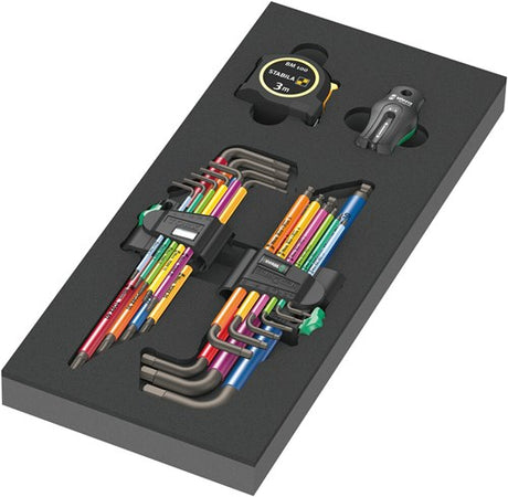 Wera 9740 schuimrubberen inzetstuk met stiftsleutels set 1, 20-delig - 05150140001