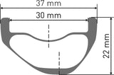 Dt swiss exc 1200 classic 30 29 carbon cl boost front wheel