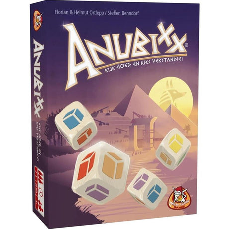 White goblin games - anubixx - dobbelspel - 2 tot 5 spelers - toegankelijk spel - vanaf 8 jaar - leuk cadeautje