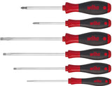Wiha schroevendraaierset 302hk6so | 6-delig sleuf ph | meercomponentengrepen | ronde kling | 1 stuk - 07152 - 07152