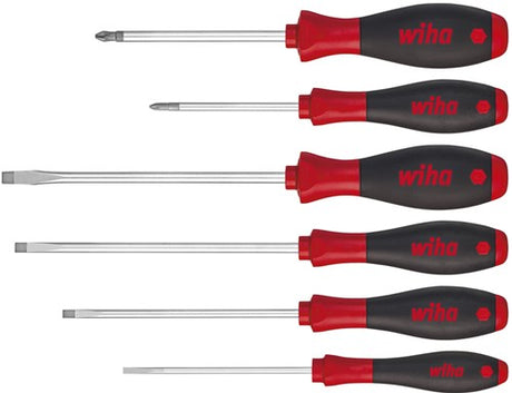 Wiha schroevendraaierset 302hk6so | 6-delig sleuf ph | meercomponentengrepen | ronde kling | 1 stuk - 07152 - 07152