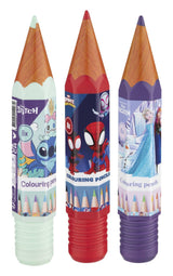 Disney spidey stitch frozen 8 kleurpotloden in potloodverpakking