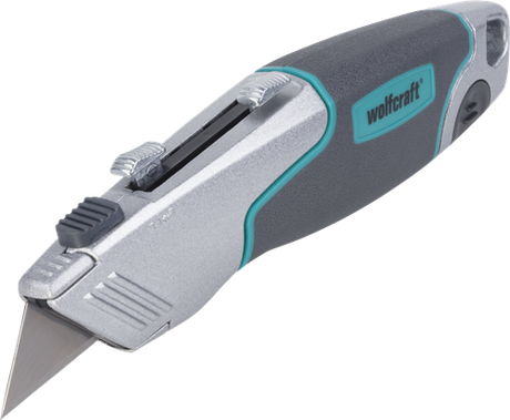 Wolfcraft - 2 in 1 duo uitschuifmes met twee lemmeten - mes - 4200000