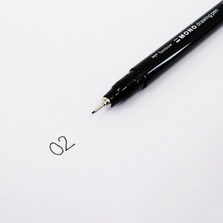Tombow • fineliner mono drawing pen, line width 02 (approx. 0.30 mm), black