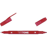 Tombow • twintone dual-tip brushpen strawberry red