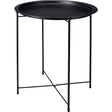 Home styling bijzettafel zwart ã¸47xh50cm