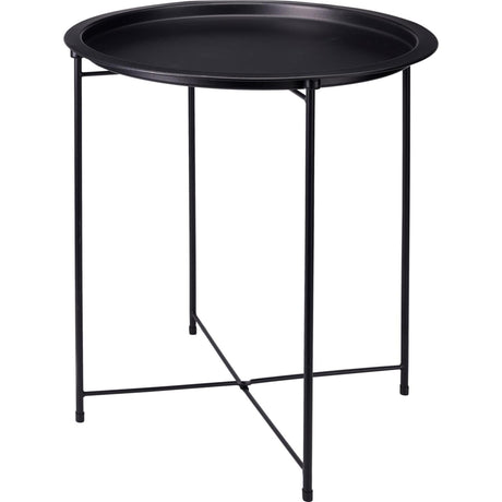 Home styling bijzettafel zwart ã¸47xh50cm