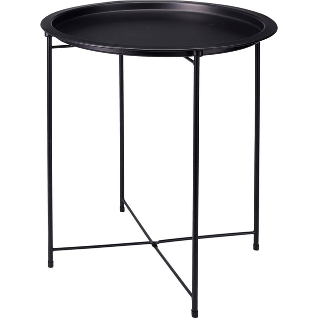 Home styling bijzettafel zwart ã¸47xh50cm