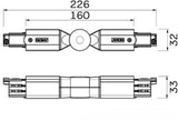 Enzo xts hoekstuk instelbaar tbv. rail 3-fasen zwart - 5050044