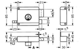 Yale 614-615 oplegslot | 1 toers met losse buitencilinder | dm 60mm | draairichting 2. - 7225109