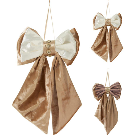 Home styling strik 32cm hangdeco 2ass kleur